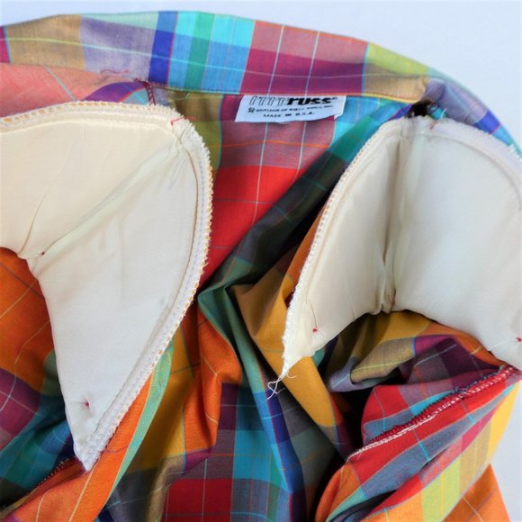 SOLD Vintage Blazer Plaid Vibrant Pockets Lite Union 14 - Picture 5 of 10